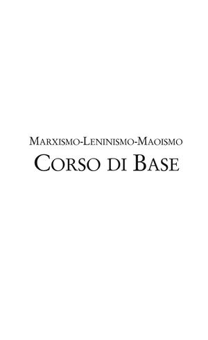 Marximo-léninismo-maoisme : corso di base (en italien)