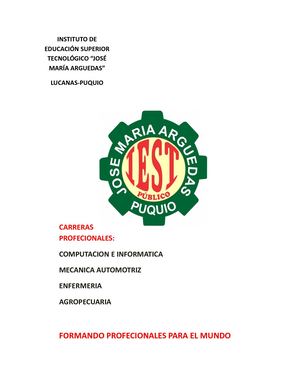 Instituto De Educación Superior Tecnológico “José María Arguedas”