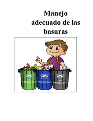 Manejo adecuado de las basuras