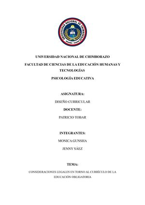 Diseño Curricular Informe
