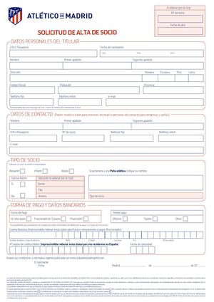 Solicitud De Alta De Socio Español