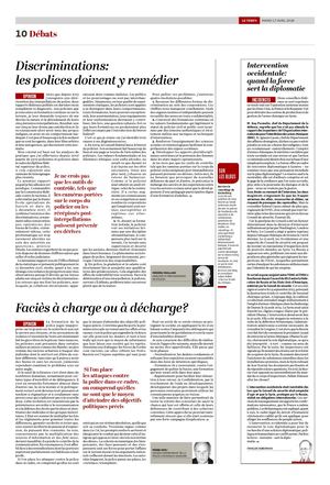 Discriminations : Les polices doivent y remédier