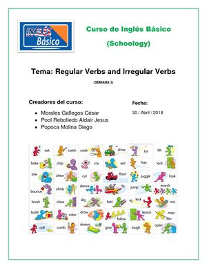 Regular and Irregular Verbs