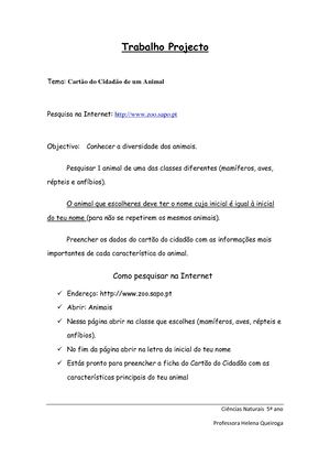 Animais- Ciências Naturais