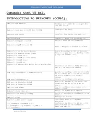 Comandos CCNA 1 Y 2 V5 RS