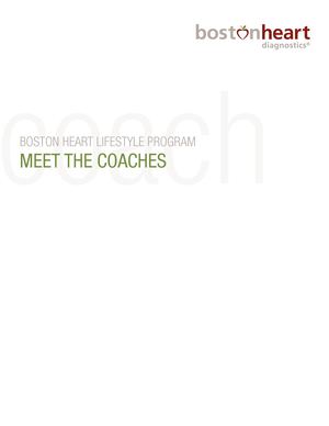 Boston Heart Lifestyle Program-Coach Bio Book