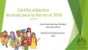 Cartilla Didáctica Sobre El Acuerdo De Paz Final
