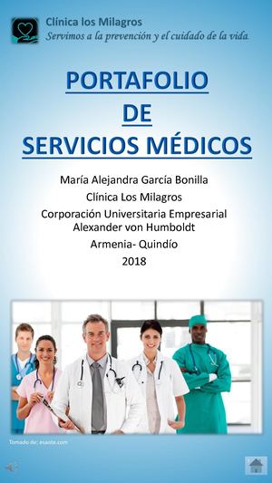 Portafolio De Servicios Medicos En Power Point 2013