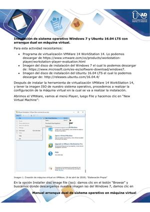 Manual Arranque Dual De Sistema Operativo Windows Y Linux