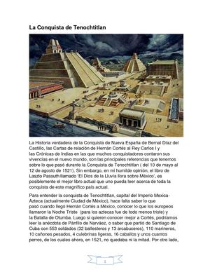 La Conquista De Tenochtitlan