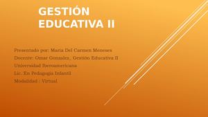 Gestión Educativa II