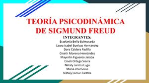 Teoría Psicodinámica Freud