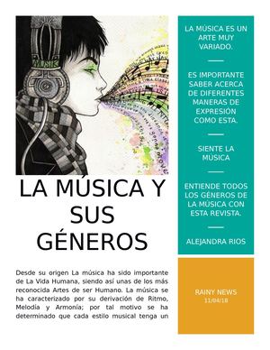 La Música Y Sus Géneros