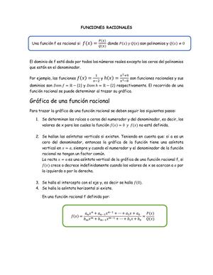 Funciones Racionales