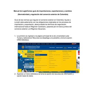 Manual De Legis Comex Guía De Importaciones