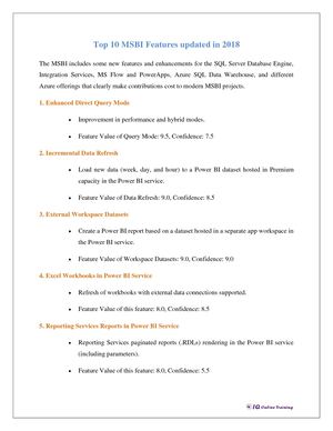 Top 10 MSBI Features updated in 2018