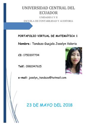 Portafolio Virtual Matemática