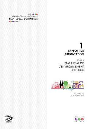 PLU : Rapport de présentation : TOME B Etat initial de l'environnement et enjeux