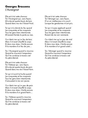 Georges Brassens L'Auvergnat
