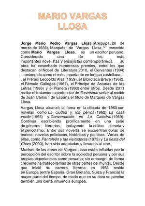 Jorge Mario Pedro Vargas Llosa