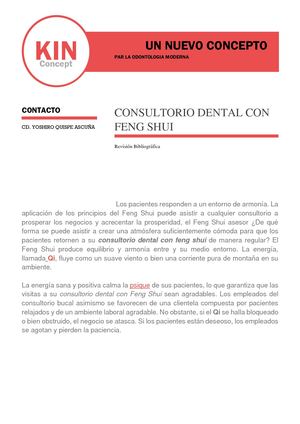 CONSULTORIO DENTAL CON FENG SHUI