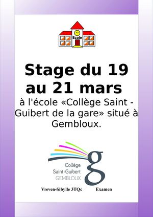 Rapport De Stage Vreven