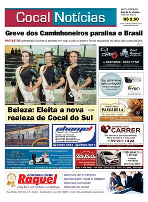 Cocal Notícias on line 25/05/2018 www.portalcocal.com.br