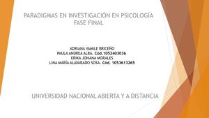 Paradigmas En Investigación En Psicología