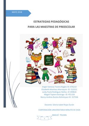 Estrategias Pedagogicas Para Preescolar
