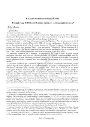 L'AT comme chemin Beauchamp