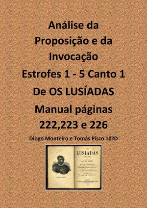 Análise Da Proposição E Da Invocação