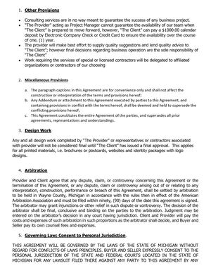 Standard Agreement Boilerplate Language