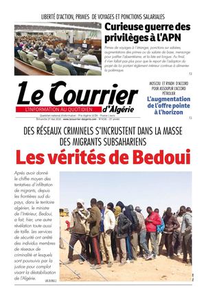Le Courrier D'Algérie Du Dimanche 27 Mai 2018