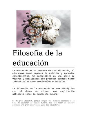 Filosofía De La Educación