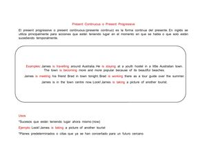 Present Continuous Topic And Activity