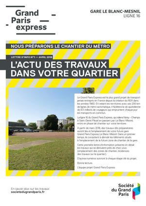 Grand Paris Express - L’actu Des Travaux Dans Votre Quartier 01