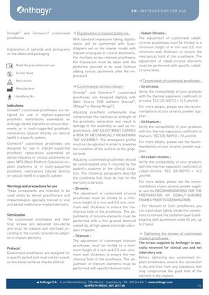 Simeda customized abutment instruction for use
