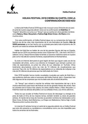 Cierre Del Cartel De Holika