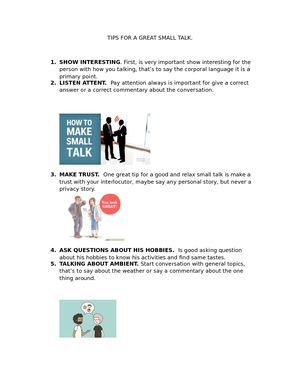 Tips For A Great Small Talk
