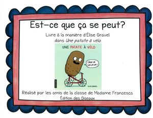 Une patate à vélo