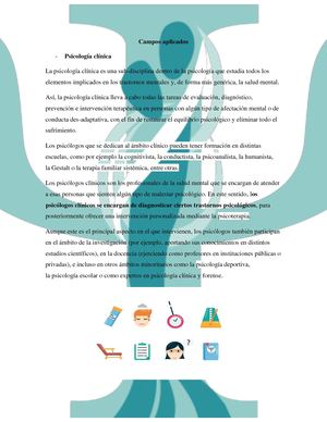 Campos aplicados en la psicología