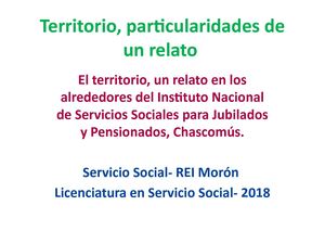 Territorio, Particularidades De Un Relato