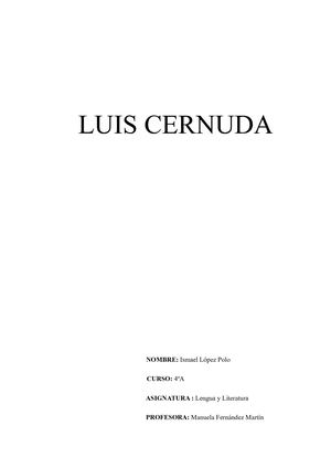 Cernuda Primera Persona