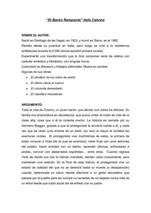 El Barón Rampante -Italo Calvino