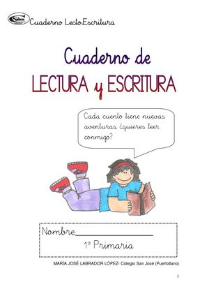 Cuaderno De Lectoescritura I