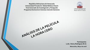 Analisis De La Pelicula La Hora 0