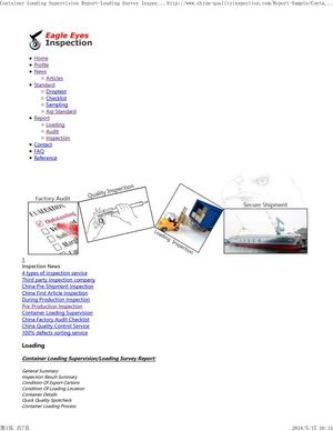 Container Loading Supervision Report Loading Survey Inspection Report