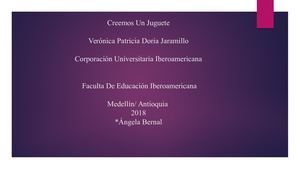 Presentación Power Point Trabajo De Crear Juguete