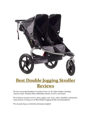 Best Double Jogging Stroller Reviews
