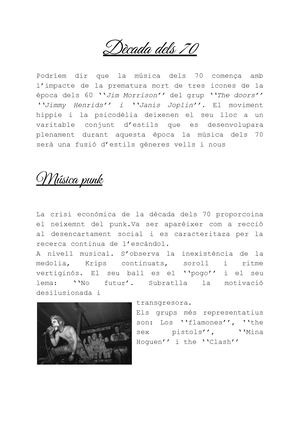 Dècada Dels Anys 70